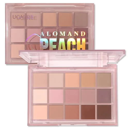 Vista 17 de UCANBE Paleta de sombras de ojos de 15 colores – Kit de maquillaje para ojos con brillo mate, purpurina metálica, tonos frescos en blanco, azul