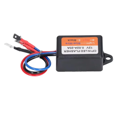 Vista 2 de Controlador estroboscópico, controlador estroboscópico de flash 12 V auto módulo intermitente 0.02‑20A LED Módulo de luz de giro 45 75 veces por
