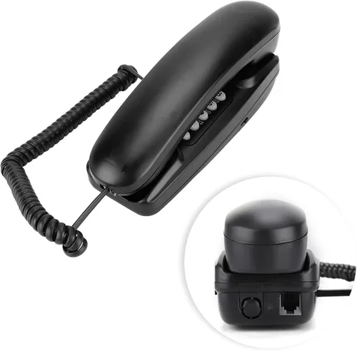 Vista 8 de Teléfono fijo del soporte de la pared sin identificación de llamadas Negro