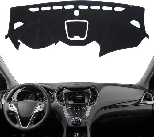 Vista 17 de Cubierta de tablero Tapete de salpicadero Compatible con Hyundai Tucson 2015-2010, 2015 IX35 (para transmisión manual izquierda), tapete