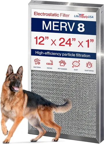 Vista 18 de Filtro de aire electrostático 10x20x1, MERV 8, lavable, reutilizable para estufa/aire acondicionado/HVAC, ahorro de energía, fácil de limpiar