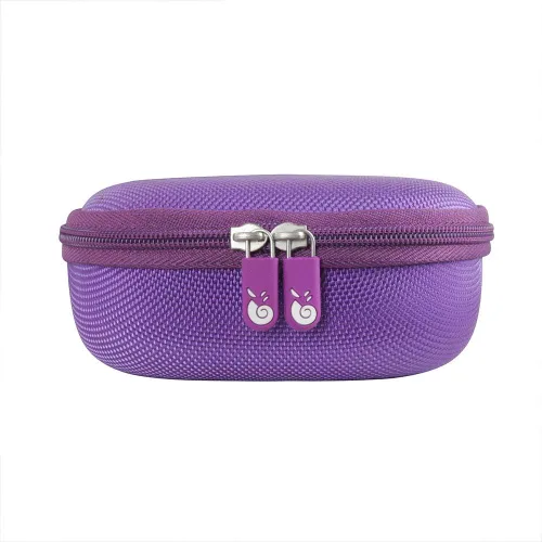 Vista 4 de Hermitshell Estuche de viaje duro de EVA para sistema de juego de aprendizaje manual Leapfrog Rockit Twist (morado)