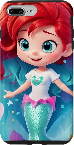 Vista 9 de Funda para iPhone 14 con diseño de sirenita