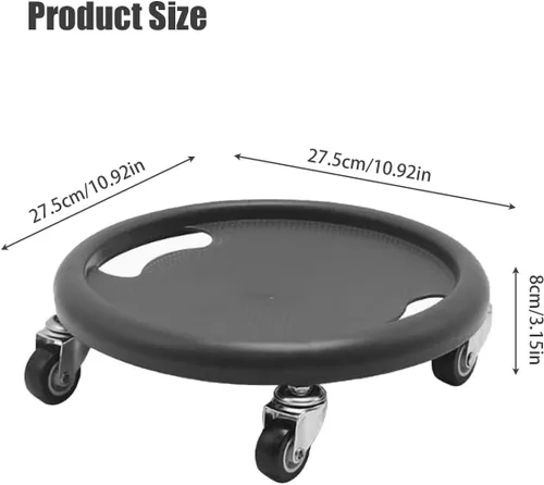 Vista 3 de Rodillo de abdominales, equipo de ejercicio abdominal con 4 rodillos, llave de cortesía para rueda abdominal, tablero giratorio de 360 grados, rueda