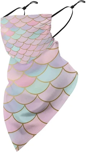 Vista 18 de Bufanda triangular reutilizable con cinta elástica para las orejas, protección solar UV