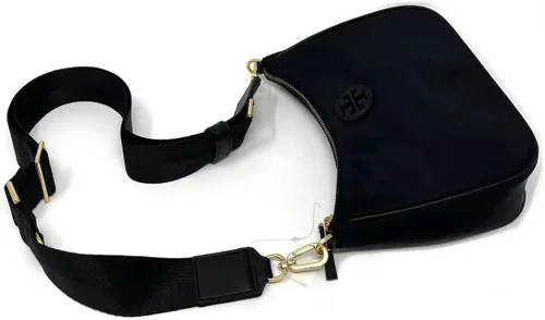 Vista 5 de Tory Burch Mini Hobo de Nylon Web en Negro, Negro