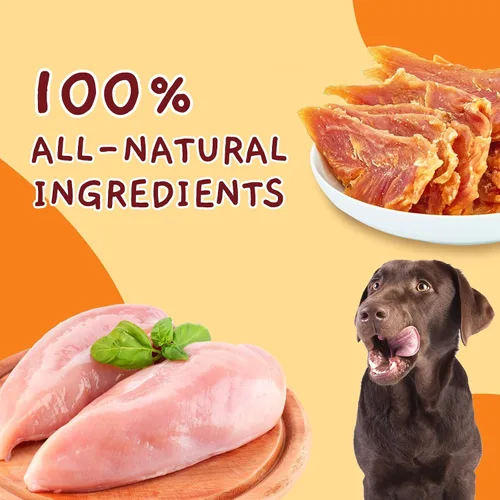 Vista 7 de Jungle Calling Dog Treats - Golosinas de entrenamiento de carne seca de pollo, aperitivos tostados lentos para perros medianos y grandes, golosinas