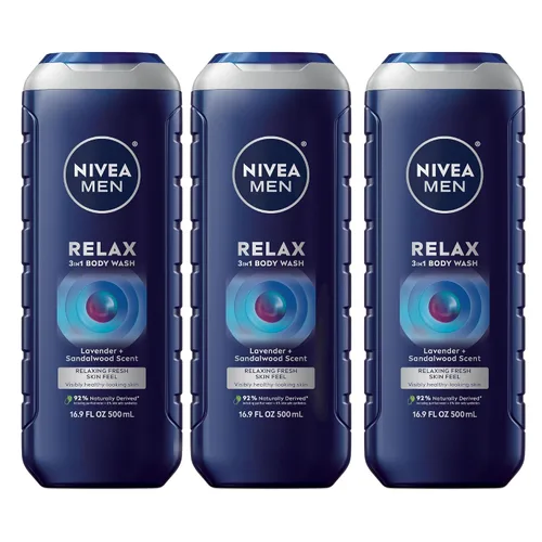 Vista 21 de NIVEA Men Sport Body Wash con minerales revitalizantes, aroma a mandarina y pimienta, gel de baño 3 en 1 para hombre, cara y cabello, sin parabenos