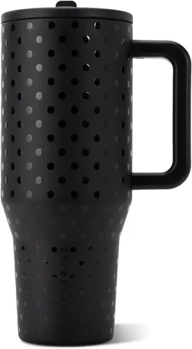 Vista 28 de HydroJug Traveler - Vaso térmico con asa y pajita, 40 onzas, leopardo marrón