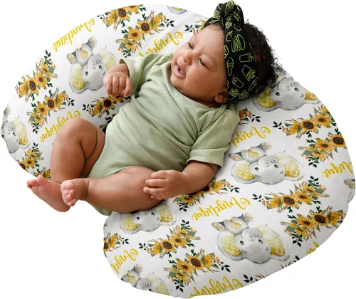 Vista 8 de Dyoart Funda de almohada de lactancia para bebé, fundas de lactancia con nombre personalizado, suave, funda de almohada de lactancia materna