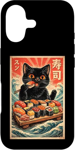 Vista 32 de Cute Kawaii Sushi Cat Funny Japanese Cat Eating Sushi Case for iPhone XR