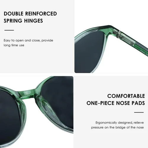Vista 3 de LifeArt Paquete de 2 lentes de sol polarizados, protección UV400, lentes de sol retro para hombres y mujeres, tonos de exterior de gran