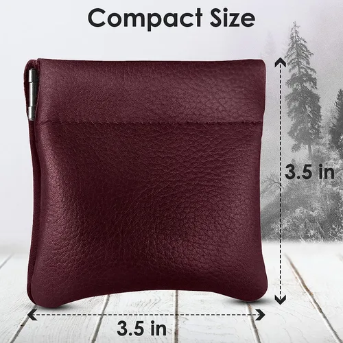 Vista 43 de Monedero clásico a presión, de cuero, para hombre de Nabobb, negro