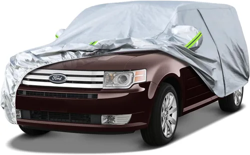 Vista 16 de KouKou Funda impermeable para automóvil SUV adecuada para BMW X1 de 2009 a 2025, 7 capas a prueba de viento para todo tipo de clima, cubierta