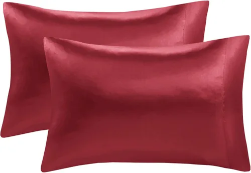 Vista 133 de Madison Park Essentials - Juego de sábanas de satén de lujo y sedoso con brillo natural, bolsillo elástico de 14 pulgadas para colchones de hasta 16