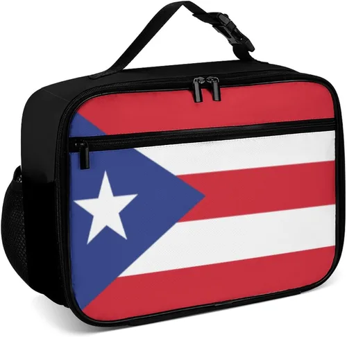 Vista 11 de Lonchera reutilizable con diseño de cruz de la bandera estadounidense, bolsa de almuerzo aislada, lonchera para comida y alimentos, bolsa de mano