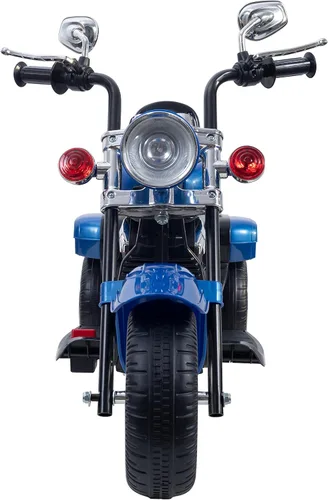 Vista 3 de Freddo Motocicleta de juguete, triciclo de motocicleta de 6 V con luces LED, bocinas hacia adelante/marcha atrás, 2 opciones de velocidad, juguetes