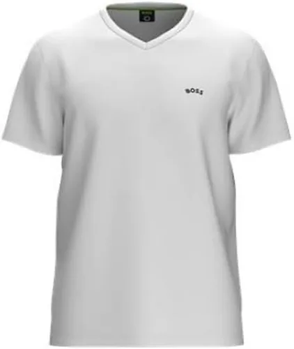Vista 6 de BOSS Camiseta con cuello en V con logotipo pequeño para hombre marino