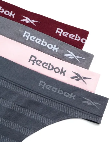 Vista 2 de Reebok Women's Underwear - Seamless Thong (4 Pack)
