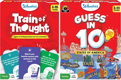 Vista 7 de Skillmatics Guess in 10 Animal Planet & Train of Thought Bundle, juegos para niños, adolescentes y adultos, regalos para niños y niñas de 6, 7, 8, 9
