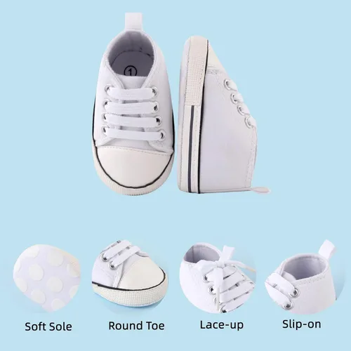 Vista 4 de PATPAT Zapatos de bebé para niña y niño material agradable al tacto antideslizantes y ligeros Zapatos de bebé para niña, botines de bebé, zapatos