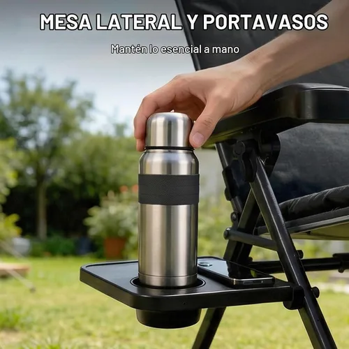 Vista 8 de EVER ADVANCED Silla de aluminio gravedad cero, 2.4" acolchado, capacidad de Negro