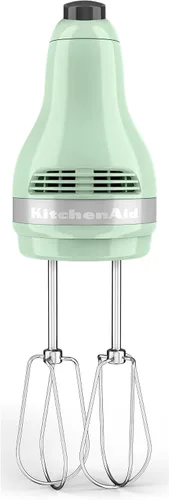 Vista 3 de KitchenAid Batidora de mano Ultra Power de 5 velocidades - KHM512, pistacho y batidora de mano con cable de velocidad variable KHBV53, pistacho