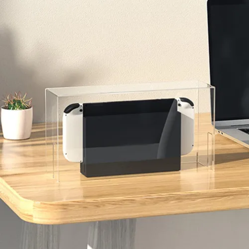 Vista 3 de Zerodeko Cubierta protectora transparente para consola de juegos, cubierta protectora contra el polvo, para el modelo de interruptor para consola