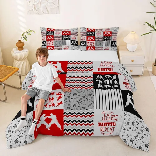 Vista 40 de Erosebridal Softball Comforter Set Patchwork Buffalo Plaid Twin Bedding Sets for Girls Kids Teens Child Galaxy Stars Ball Game Baseball Comforter