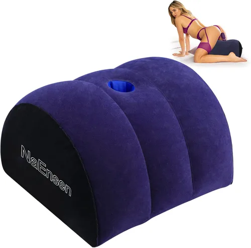 Vista 2 de Juguetes sexuales Consolador Almohada Media Luna Adulto ToyMount para Coupe Sexo Mujeres G SpotPosition Cojín multifuncional InflableSupport Almohada