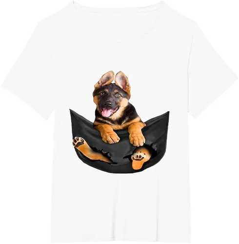 Vista 107 de Dog Lovers Gifts - Camiseta divertida con cara de perro con bolsillo, Negro, S