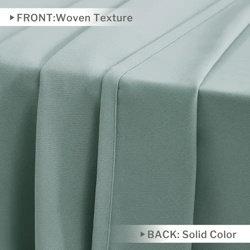 Vista 6 de Melodieux - Cortinas opacas para dormitorio color azul claro, cortinas oscuras de 72 pulgadas de largo, juego de 2 paneles, 100% de algodón