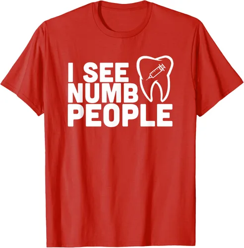 Vista 98 de I see Numb People - Camiseta de regalo para dentista dental, Negro, S