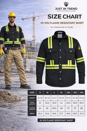Vista 6 de Camisa Hi Vis de alta visibilidad FR resistente al fuego - 88% C/12% N - 7oz Azul marino