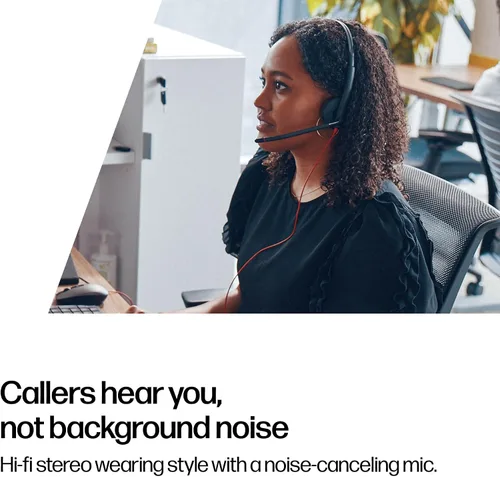 Vista 3 de Poly Blackwire 3220 - Auriculares con cable con micrófono, sonido estéreo de alta fidelidad, micrófono con cancelación de ruido, diseño estéreo, se