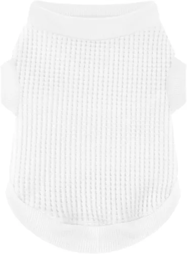 Vista 5 de Camisas para perros acogedoras y funcionales para cachorros pequeños: atuendo beige elástico con diseño fácil de poner, ideal para chihuahuas