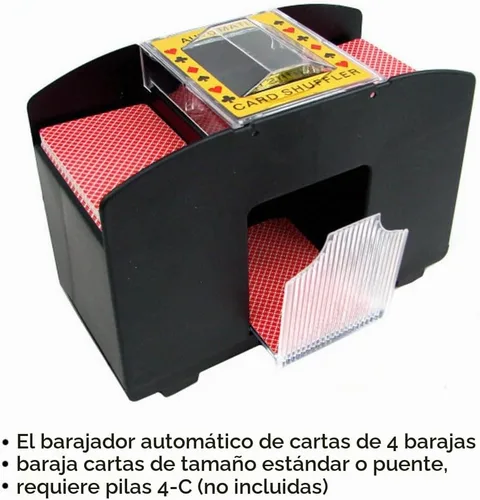 Vista 6 de Mezclador de cartas automático de 4 barajas Trademark Poker