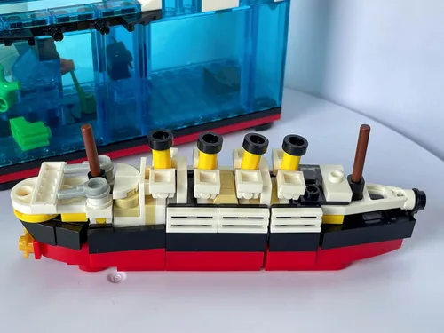 Vista 6 de Kits de embarcaciones Modelos Construcrion Sets 247 piezas Titanic Sink y Break in Half Toy Building Blocks, Titanic Cruise Ship Model Toy