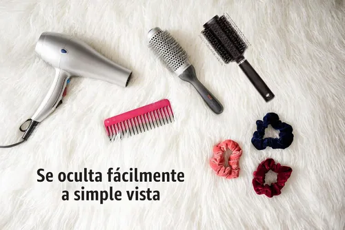 Vista 2 de Cepillo de cabello de distracción para almacenamiento de seguridad, con bolsa a prueba de olores, de Stash-it Can Safe, con tapa oculta en la parte