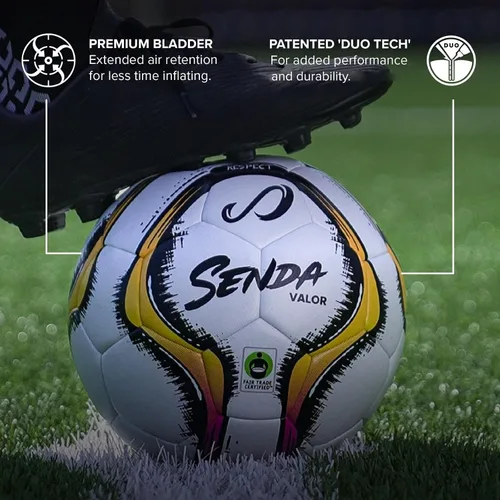 Vista 3 de SENDA Balón de fútbol Valor Premium, certificado de comercio justo