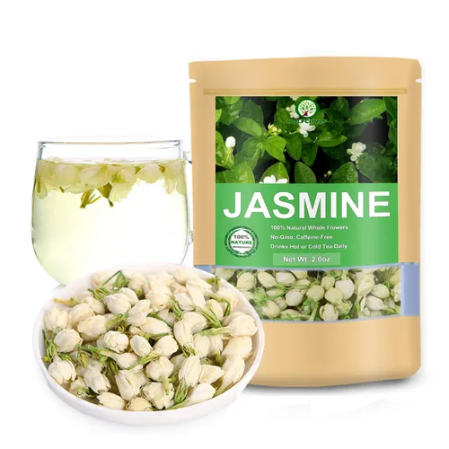Vista 3 de Té de flores de jazmín natural, té de hierbas de brotes de jazmín 100% seco prémium (flor de jazmín, 2.0 onzas)