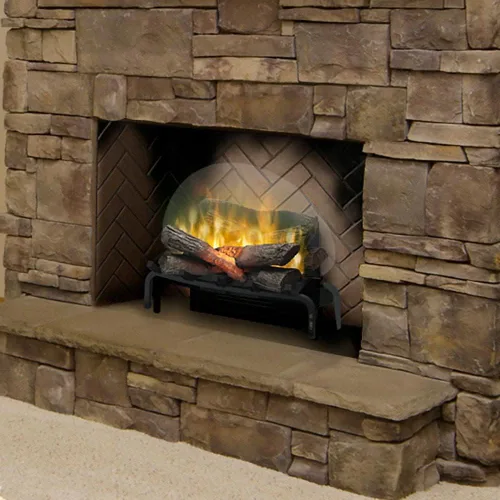 Vista 3 de DIMPLEX Dimplex Revillusion 20 "Enchufe el conjunto de inserto de registro de chimenea eléctrico (modelo: RLG20), 120V, 1500W, negro