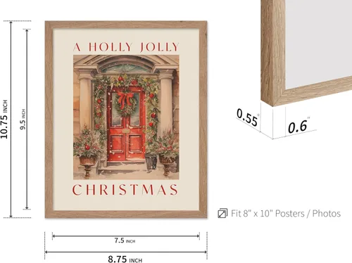 Vista 3 de Poster Master A Holly Jolly - Póster navideño, arte de invierno, diseño de pared moderno, regalo para hombres y mujeres, gran decoración para sala