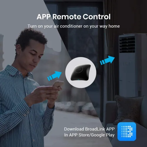Vista 8 de BroadLink RM4 Pro IR RF - Hub de control remoto con cable de sensor, controlador inteligente WiFi para automatización del hogar, TV, ventilador