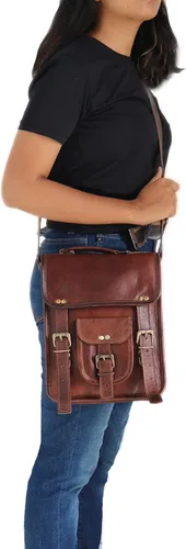 Vista 8 de Bolsa al hombro de piel genuina para ipad y tableta para hombres
