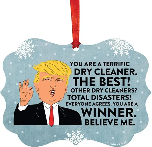 Vista 68 de Andaz Press Presidente Donald Trump Fancy Frame Recuerdo Adorno de Navidad Regalo de broma Ejecutivo de Cuenta, 1 paquete, Divertidas Ideas