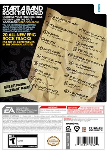 Vista 2 de Rock Band Track Pack Vol 1 - Nintendo Wii