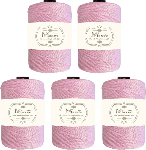 Vista 42 de Cordón de macramé de poliéster de alta calidad de 0.118 in × 218 yardas, 0.118 in, 100% polipropileno, ideal para ganchillo, ganchos de pared