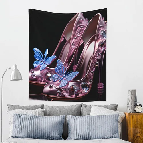 Vista 8 de HJTRW Tapiz floral para colgar en la pared, 60 x 51 pulgadas, tapiz para dormitorio, divertido tapiz de pared, arte de pared, manta de pared