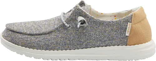 Vista 84 de Hey Dude Wendy Chambray - Zapatos para mujer, mocasines con cordones para mujer, cómodos y ligeros Aurora Blanco 2